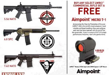 Free Aimpoint Micro T-1 Red Dot Sight With Purchase Of Select LWRCI Rifles