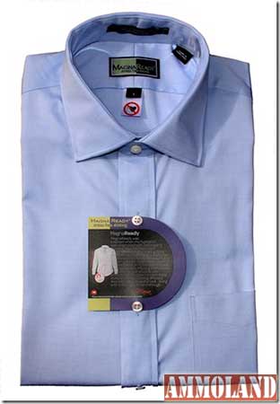 MagnaReady Blue Magnetic Concealed Carry Button-Up Shirt