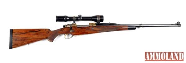 Lot 662 - Ernest Dumoulin (Belgian) Deluxe Sporting Rifle, superior quality, custom-built by Dumoulin himself, estimate $25,000-$40,000. Morphy Auctions image