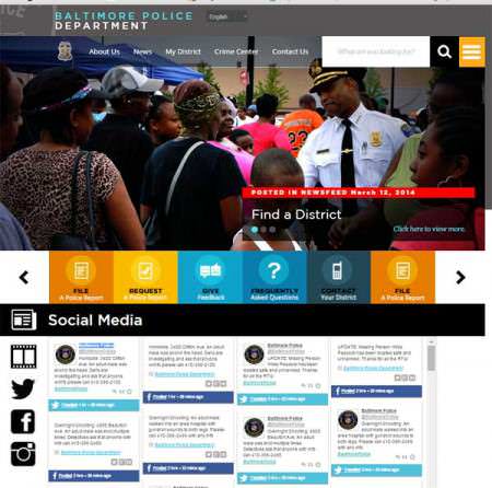 Baltimore Police Webscreenshot May 11th 2015