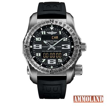 Breitling: Emergency - Volcano Black Dial, Black Rubber Strap