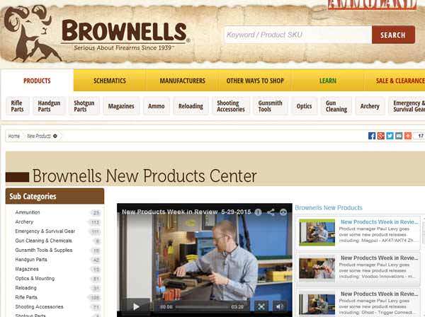 Brownells New Products Center