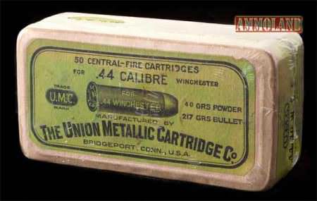 Union Metallic Cartridge Company .44 WCF cartridge.