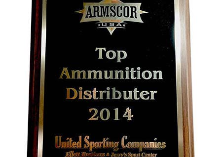 United Sporting Companies Honored by Armscor USA with Top Ammunition Distributor for 2014 award