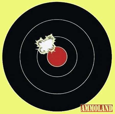 Accura MR Four - 260 grain Scorpions at 100 yds with 2 White Hots pellets