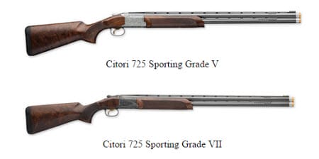 Browning High Grade Citori 725 Sporting Models