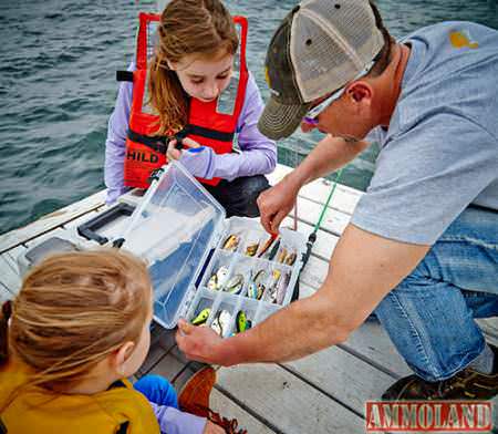 Kids love bait and lures. Provide an explanation of what may work best and why, but allow them to experiment. Photo courtesy of www.planomolding.com