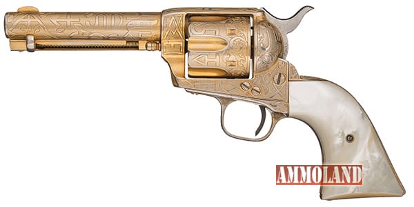 LOT303: Historic Cole Agee Engraved and Gold Plated Colt Single Action Army Revolver with Pearl Grips Documented as Being Roy Rogers "Holster Gun" from the Roy Rogers Dale Evans Museum