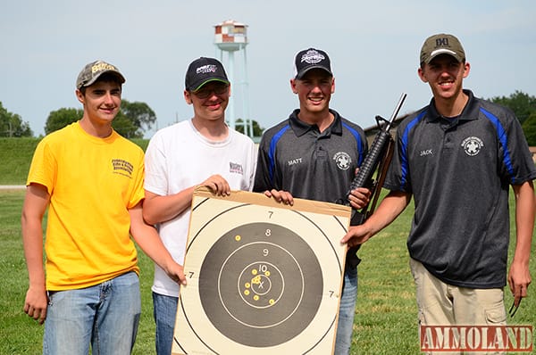 High junior of the President’s Rifle Match was Matthew Lovre of Jeannette, PA, (center right) with an exceptional aggregate score of 391-14x – a new National Record. He finished in eighth place overall.  