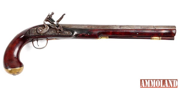 Revolutionary War experimental pattern Model 1794 contract horseman’s pistol, est. $15,000-$20,000. 