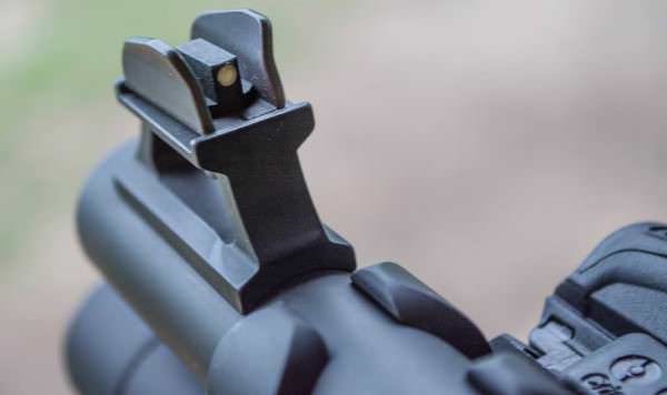 Unlike a wingshooting configuration, for a Home Defense Shotgun you'll want some type of sights, like this front post with rear ghost ring. Unlike a wingshooting configuration, for a Home Defense Shotgun you'll want some type of sights, like this front post with rear ghost ring.