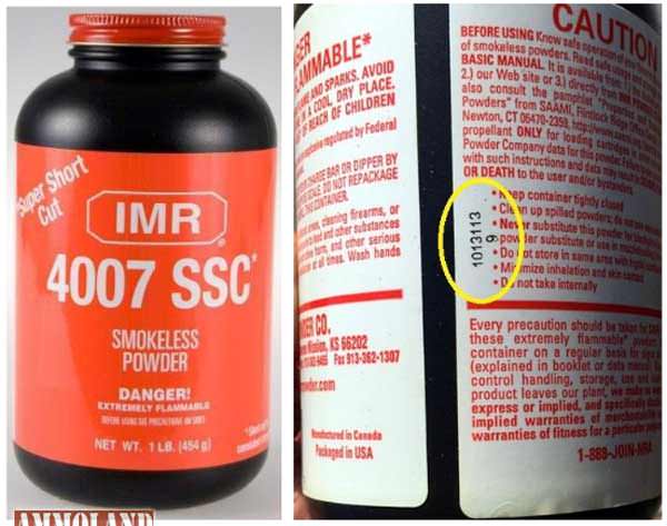 IMR 4007SSC Powder Recall & Product Safety Warning