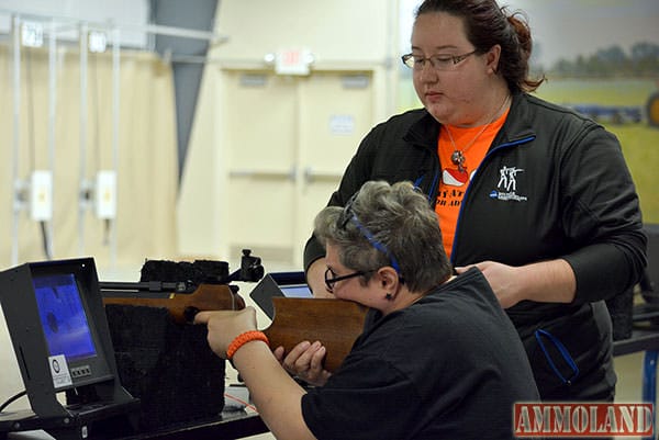 Knowledgeable and helpful staff and volunteers stand on the firing line beside each shooter in the air range to ensure safety for everyone involved. 