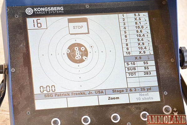 A state-of-the-art electronic target and scoring system makes TMP one of the most advanced marksmanship facilities in the world. A monitor located beside each shooter on the firing line allows the competitor to see what he or she fired in a matter of seconds.