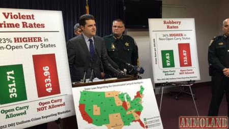 State Rep. Matt Gaetz and Brevard County Sheriff Wayne Ivey hold Press Conference Tuesday Morning in Support of Open Carry Rights