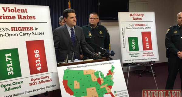 State Rep. Matt Gaetz and Brevard County Sheriff Wayne Ivey hold Press Conference Tuesday Morning in Support of Open Carry Rights