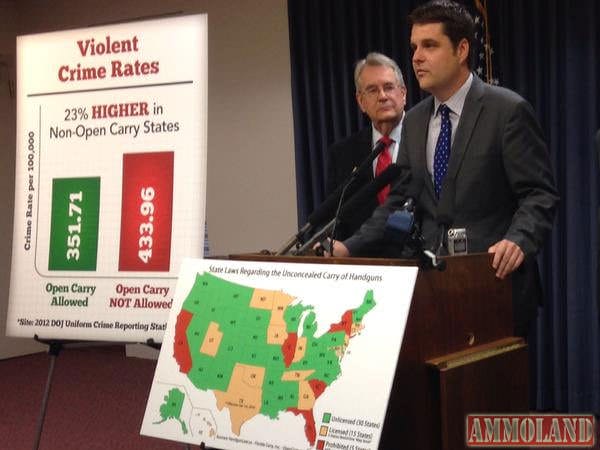 State Rep. Matt Gaetz and Sen. Don Gaetz who is sponsoring SB-300, the Senate companion to HB-163 to legalize open carry.