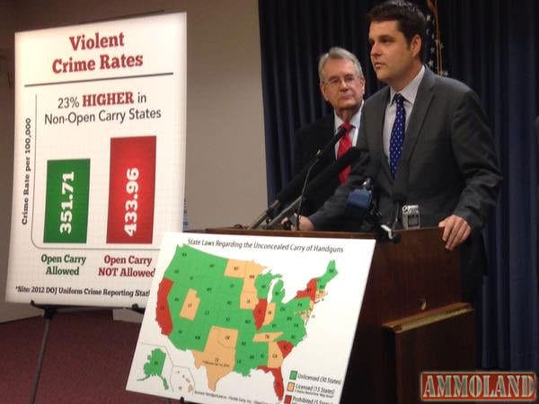 State Rep. Matt Gaetz and Brevard County Sheriff Wayne Ivey hold Press Conference Tuesday Morning in Support of Open Carry Rights