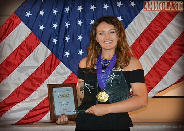 Lena with her trophy