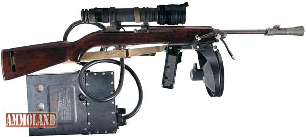 Rare Late WWII Original Inland "T3" Carbine with M2 Infrared Sniper Scope, Power Pack, Battery and Accessories