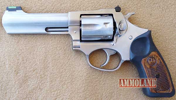 Ruger SP101 Double-Action Revolver, note the fiber optic front sight.