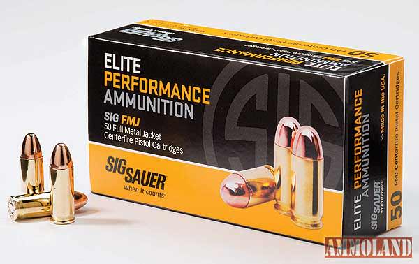 SIG SAUER 25gr .38 Super +P Elite Performance Ammunition SIG FMJ full metal jacket