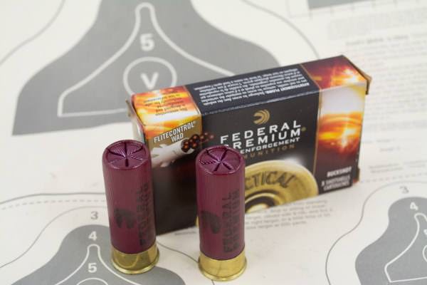 Federal Premium Tactical with FliteControl wad 12-gauge self defense ammo.