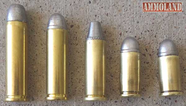 from left 327, 32 H & R , 32 long, 32 auto & 32 S & W short Ammo