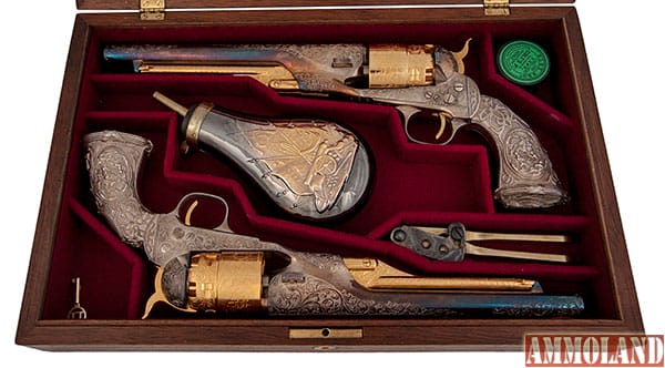 1860 Limited Edition Colt Army Heirloom Revolvers with Hand-Crafted Tiffany Grips Up for Bids in the Goldin Auctions October Legends & Americana Auction