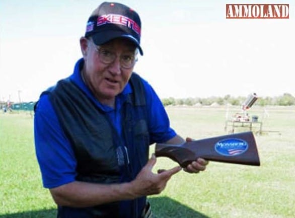 Gil Ash with Mossberg's new gender neutral gun stock.