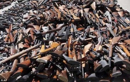 Piles of Guns, image AP