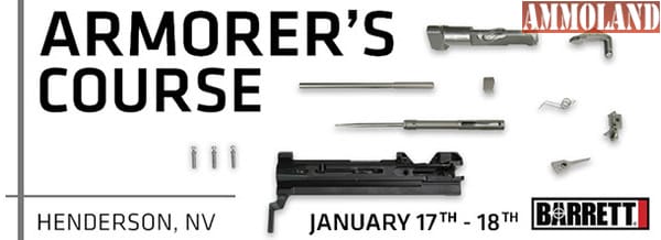 Barrett Announces Armorer's Course Set for Henderson, NV