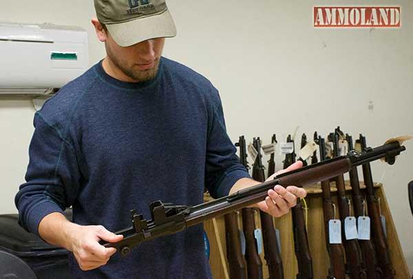 A CMP employee Readies Some Rare Gun Parts