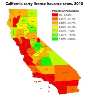 California Carry License Issue Rates