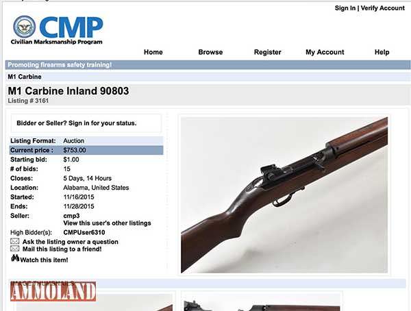 Civilian Marksmanship Program Auction Site