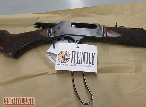 One of the new Color Case Harden Henry Wisconsin steel rifles.