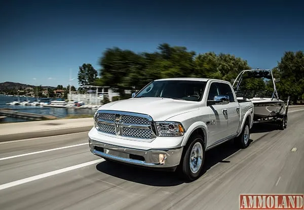 The entire Ram Trucks lineup comes with a choice of either 2WD or 4WD. Most can be outfitted to be high capacity haulers and tow vehicles. If youâ€™re planning on towing boats/trailers on a regular basis for your outdoor adventures, the powerful 5.7 liter V8 HEMI is the top powerplant choice.