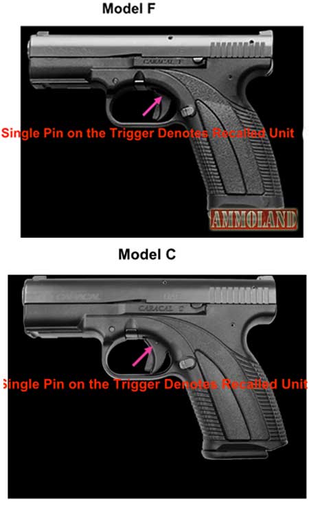 Caracal Firearms Important Consumer Safety Recall Update