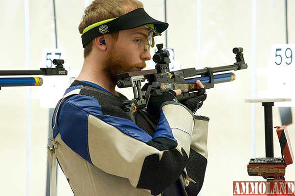 Elijah Ellis will be firing in the Men's Three-Position event, along with Chance Cover. Ellis is no stranger to high-pressure competition – having earned a gold medal for the USA in the Czech Republic Olympic Hopefuls Match in 2013.