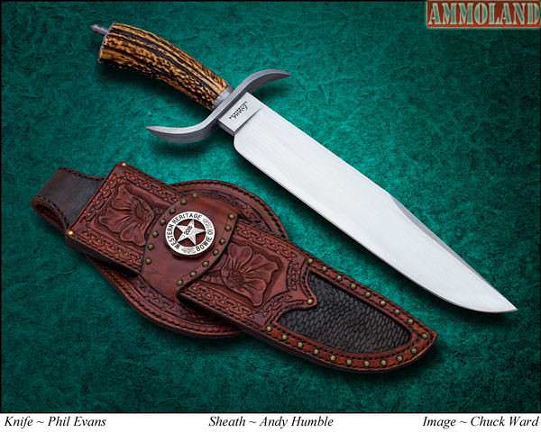 “Western Heritage” Bowie Knife & Hand-Tooled Sheath Featured in 2016 SHOT Show Auction on GunBroker.com