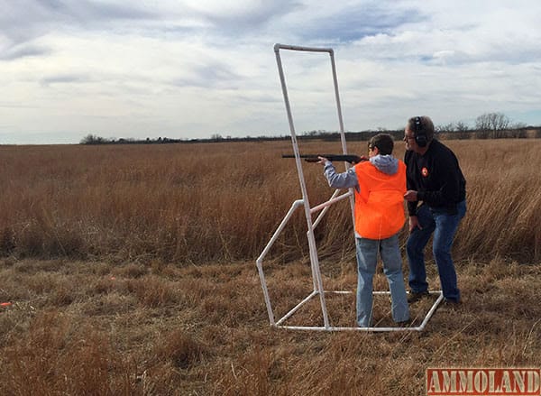 Once the new hunters have demonstrated they can confidently bust clays on the range, they are taken in groups of 4 hunters to the field where they are each given a chance with 2 pheasants.