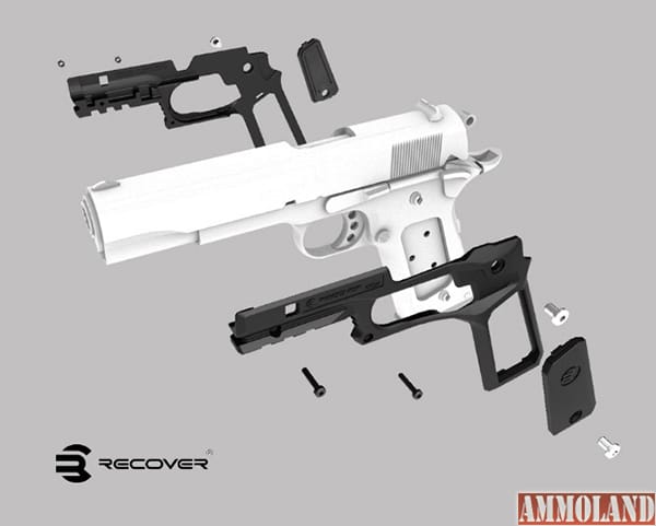 CC3P Grip and Rail System for the 1911 with Interchangeable Panels