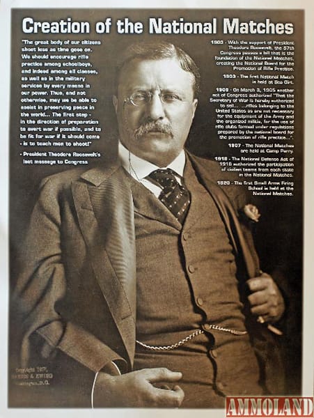 President Theodore Roosevelt was highly involved in keeping marksmanship alive for American citizens – helping to pass the bill in 1903 that became the foundation of the National Matches. The Roosevelt Commemorative Match will be a 30-shot match from 200 yards.