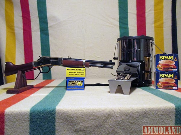 Henry Mare's Leg, Buffalo Bore ammo, Silver Fire Survivor Rocket Stove and Spam