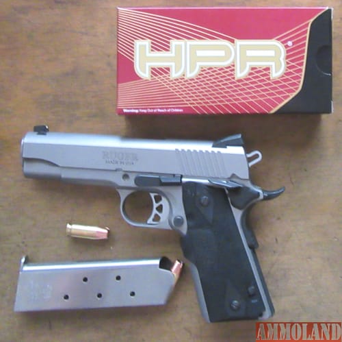 Ruger 45 auto with HPR Ammunition.