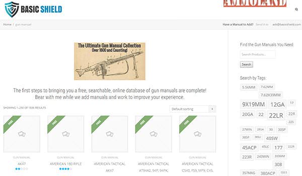 Basic Shield Launches Online Collection of Gun Manuals