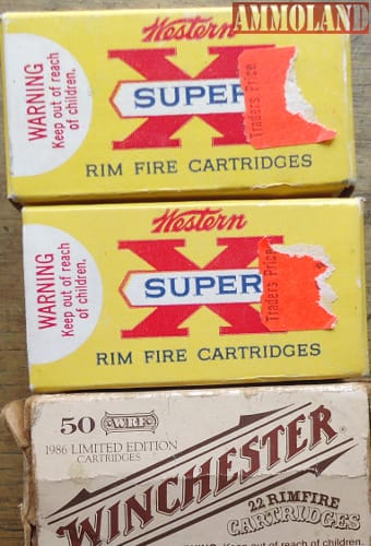 Ammo used with the Magnum Research MagnumLite Rimfire Rifle.