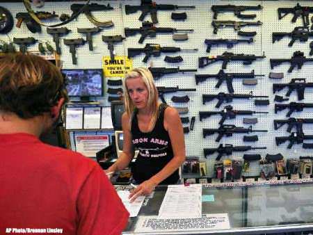 Gun Counter Sales Girl