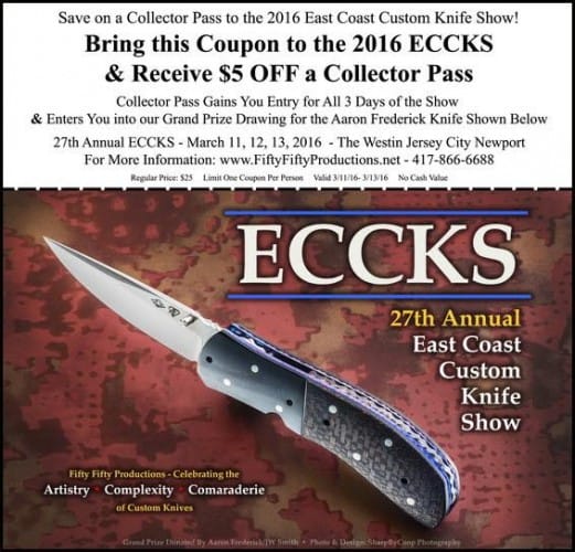 Join Knife Rights at the East Coast Custom Knife Show March 11-13 in Jersey City