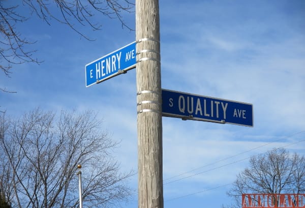 At the corner of Henry Ave and Quality Ave.